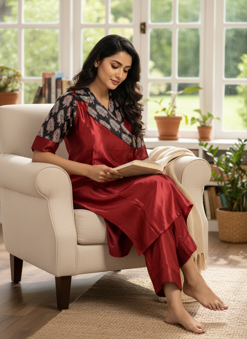 Priyabhi One Piece Maroon